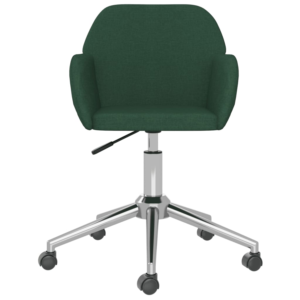 Sedia da Ufficio Girevole Verde Scuro in Tessuto - homemem39