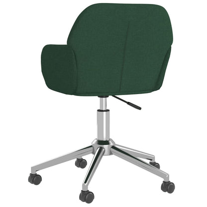 Sedia da Ufficio Girevole Verde Scuro in Tessuto - homemem39