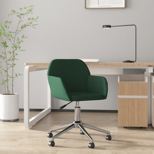 Sedia da Ufficio Girevole Verde Scuro in Tessuto - homemem39