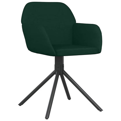 Sedie da Pranzo Girevoli 2 pz Verde Scuro in Velluto | homemem39