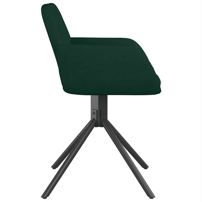 Sedie da Pranzo Girevoli 2 pz Verde Scuro in Velluto | homemem39