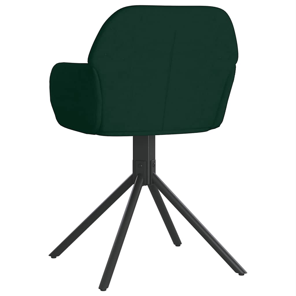 Sedie da Pranzo Girevoli 2 pz Verde Scuro in Velluto | homemem39