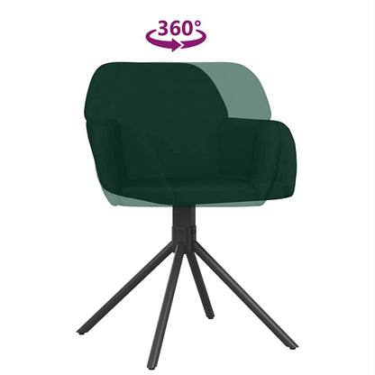 Sedie da Pranzo Girevoli 2 pz Verde Scuro in Velluto | homemem39