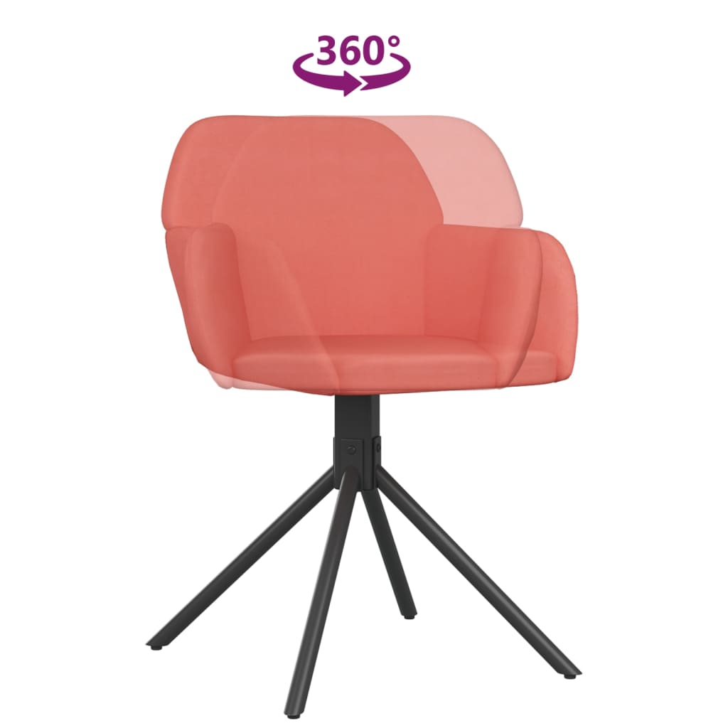 Sedie da Pranzo Girevoli 2 pz Rosa in Velluto | homemem39