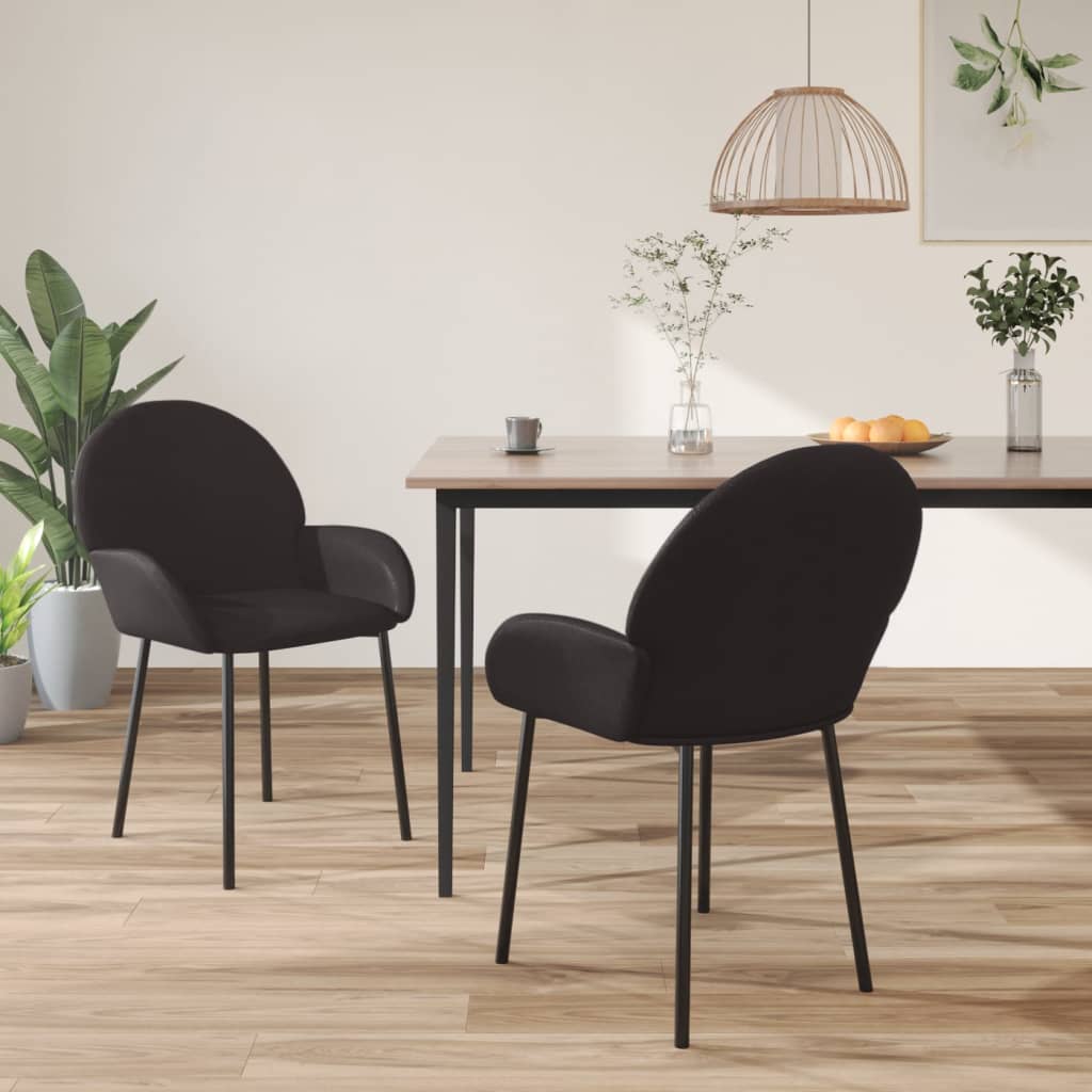Sedie da Pranzo 2 pz Nere in Similpelle | homemem39