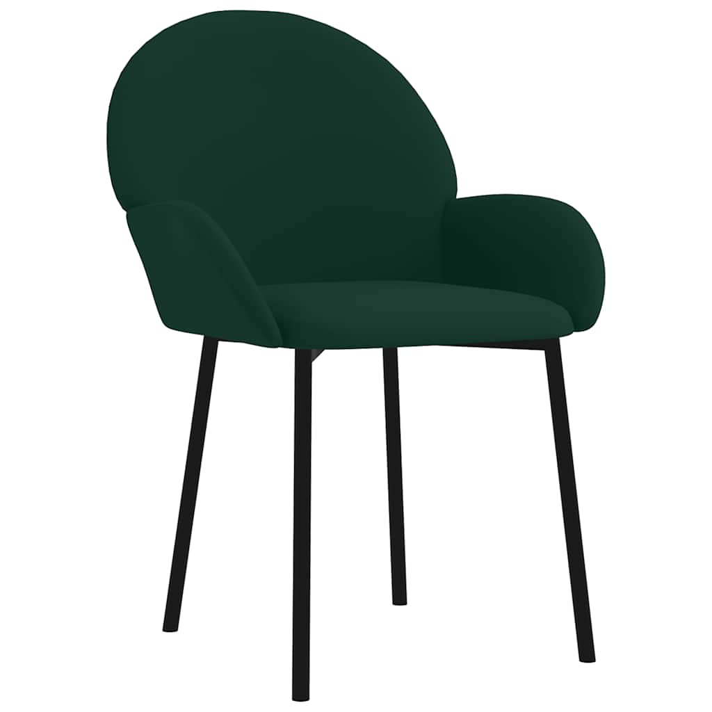 Sedie da Pranzo 2 pz Verde Scuro in Velluto | homemem39