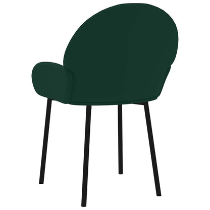 Sedie da Pranzo 2 pz Verde Scuro in Velluto | homemem39