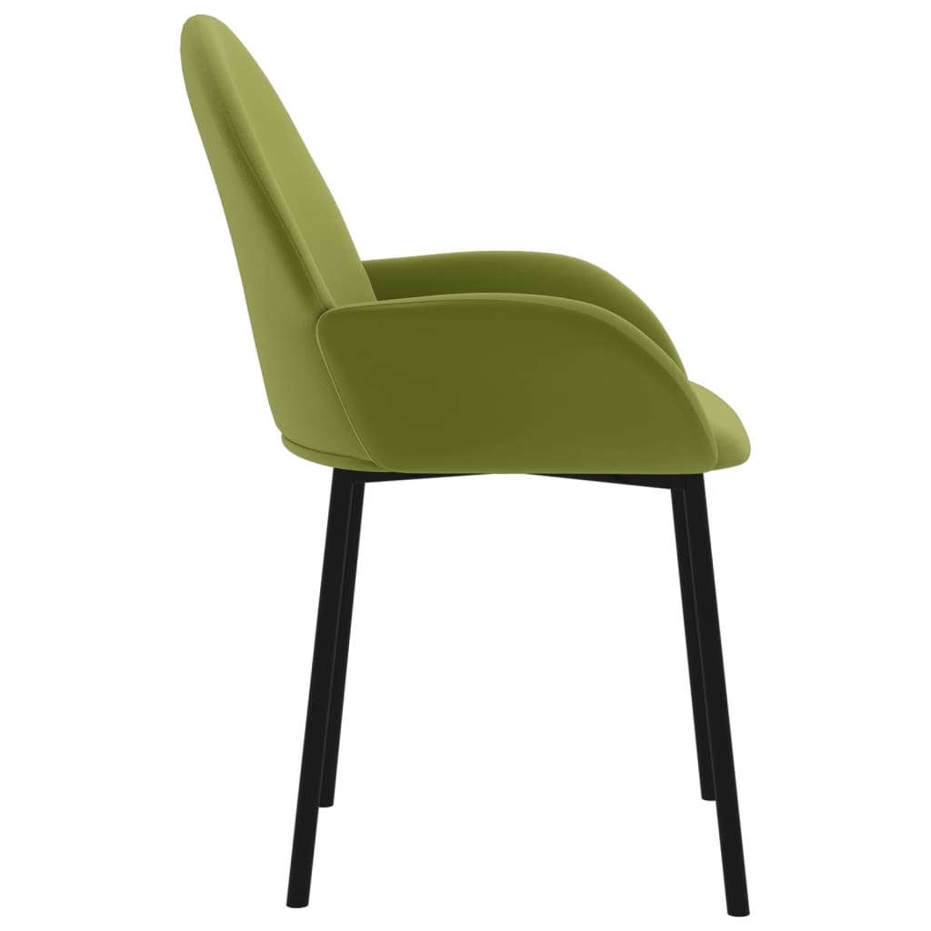 Sedie da Pranzo 2 pz Verde Chiaro in Velluto | homemem39