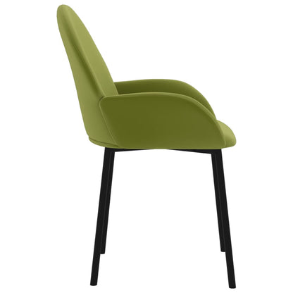 Sedie da Pranzo 2 pz Verde Chiaro in Velluto | homemem39