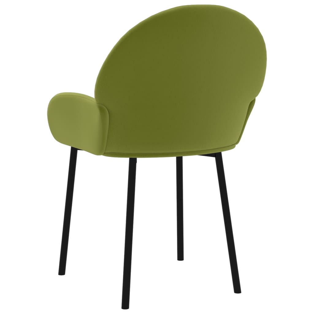 Sedie da Pranzo 2 pz Verde Chiaro in Velluto | homemem39