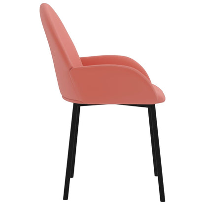 Sedie da Pranzo 2 pz Rosa in Velluto | homemem39