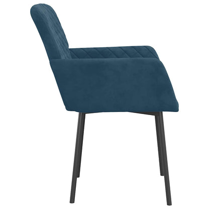 Sedie da Pranzo 2 pz Blu in Velluto | homemem39
