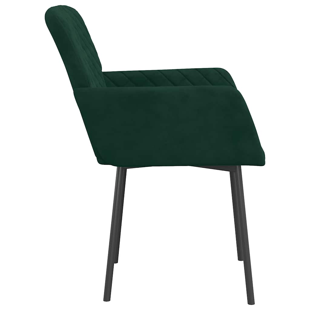 Sedie da Pranzo 2 pz Verde Scuro in Velluto | homemem39