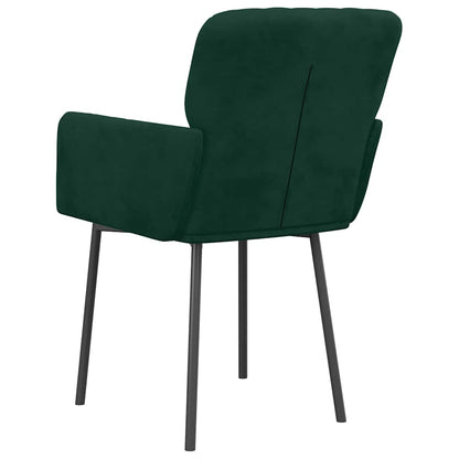 Sedie da Pranzo 2 pz Verde Scuro in Velluto | homemem39