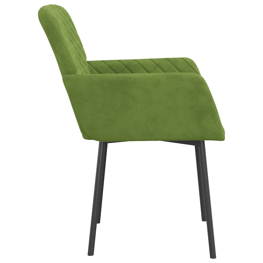 Sedie da Pranzo 2 pz Verde Chiaro in Velluto | homemem39