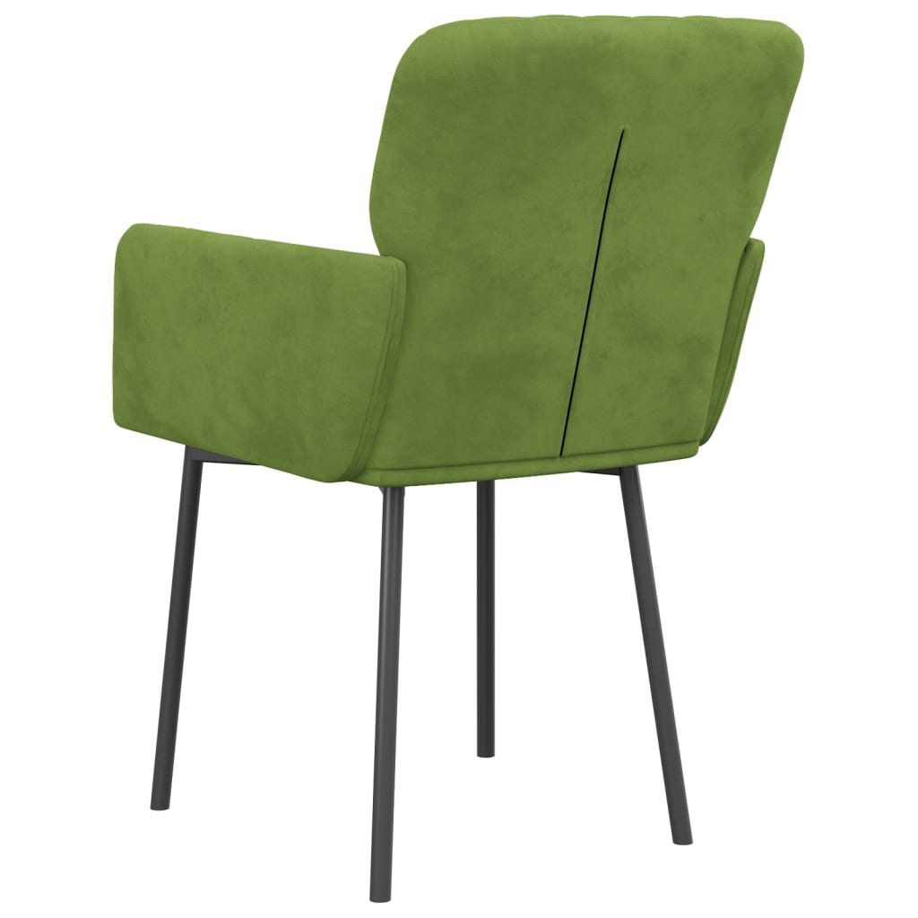 Sedie da Pranzo 2 pz Verde Chiaro in Velluto | homemem39