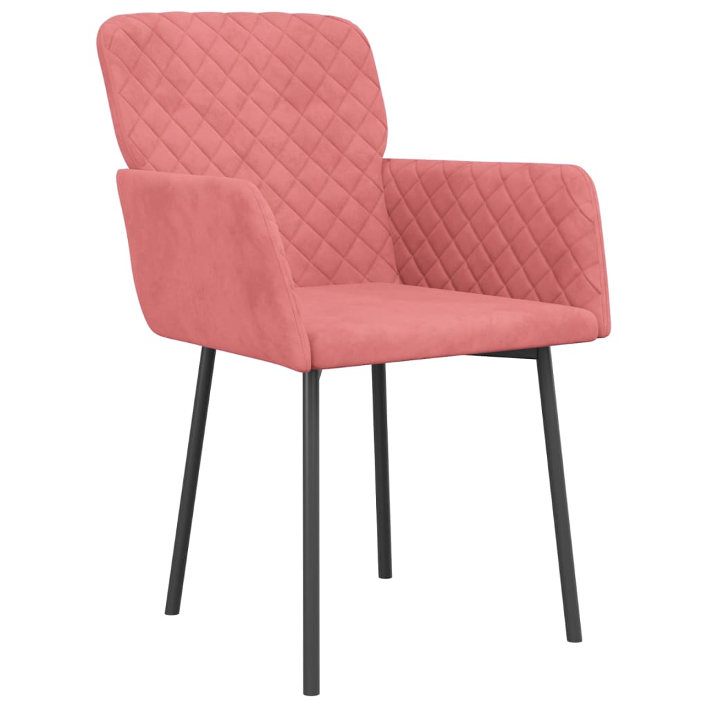 Sedie da Pranzo 2 pz Rosa in Velluto | homemem39
