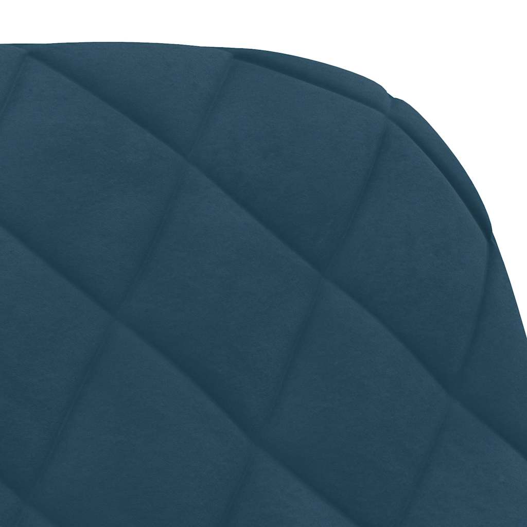 Sedie da Pranzo Girevoli 2 pz Blu in Velluto | homemem39