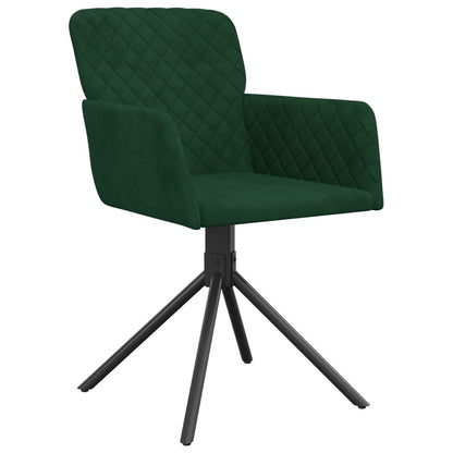 Sedie da Pranzo Girevoli 2 pz Verde Scuro in Velluto | homemem39