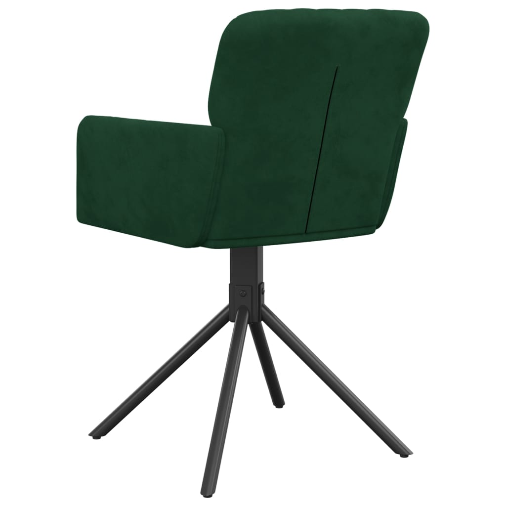 Sedie da Pranzo Girevoli 2 pz Verde Scuro in Velluto | homemem39
