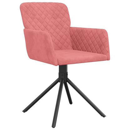 Sedie da Pranzo Girevoli 2 pz Rosa in Velluto | homemem39