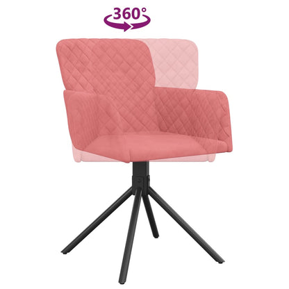 Sedie da Pranzo Girevoli 2 pz Rosa in Velluto | homemem39