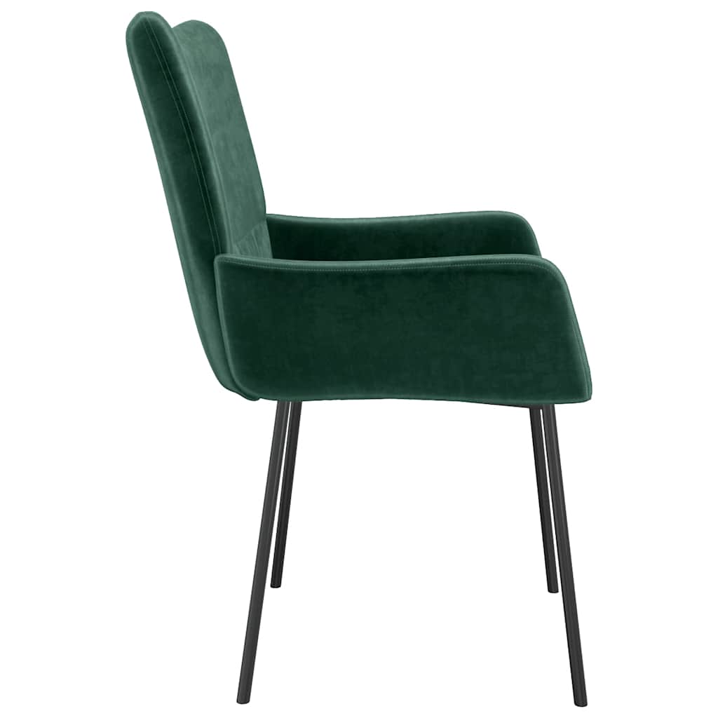Sedie da Pranzo 2 pz Verde Scuro in Velluto | homemem39