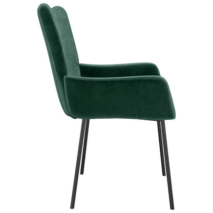 Sedie da Pranzo 2 pz Verde Scuro in Velluto | homemem39