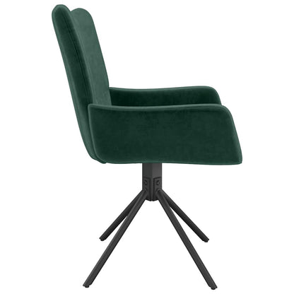 Sedie da Pranzo Girevoli 2 pz Verde Scuro in Velluto | homemem39