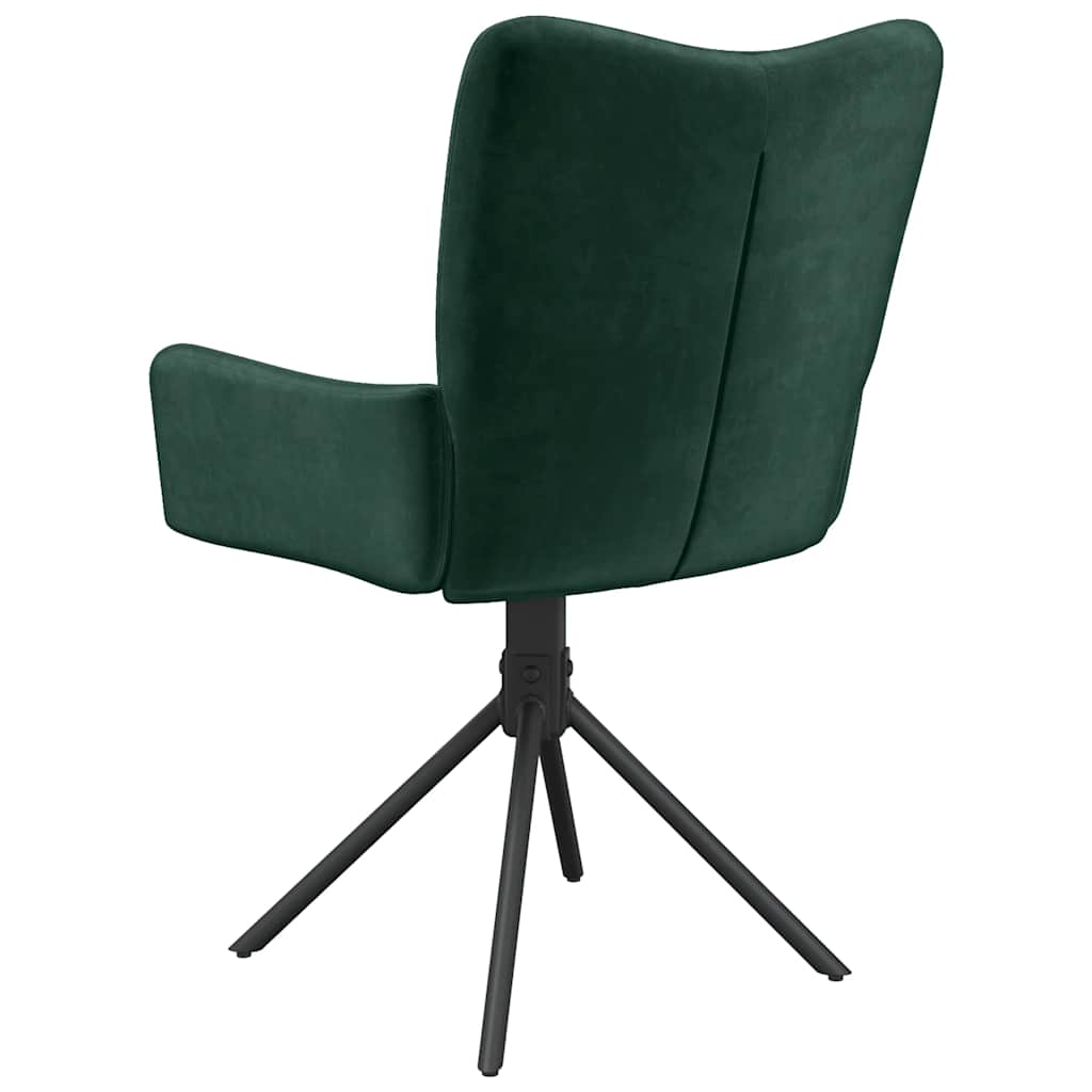 Sedie da Pranzo Girevoli 2 pz Verde Scuro in Velluto | homemem39