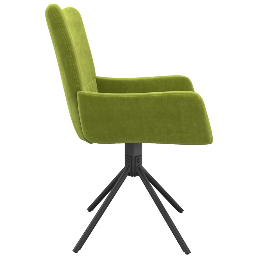 Sedie da Pranzo Girevoli 2 pz Verde Chiaro in Velluto | homemem39