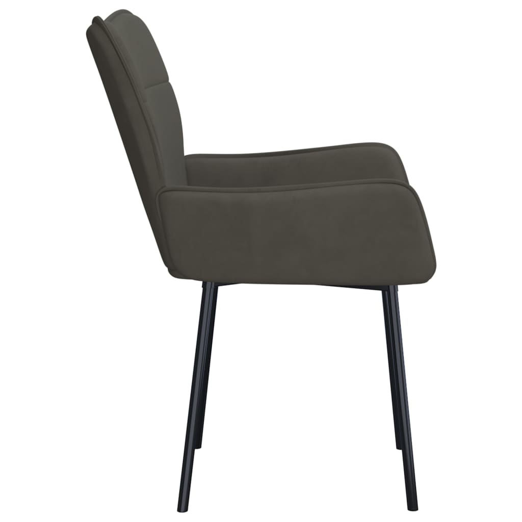 Sedie da Pranzo 2 pz Grigio Scuro in Velluto | homemem39