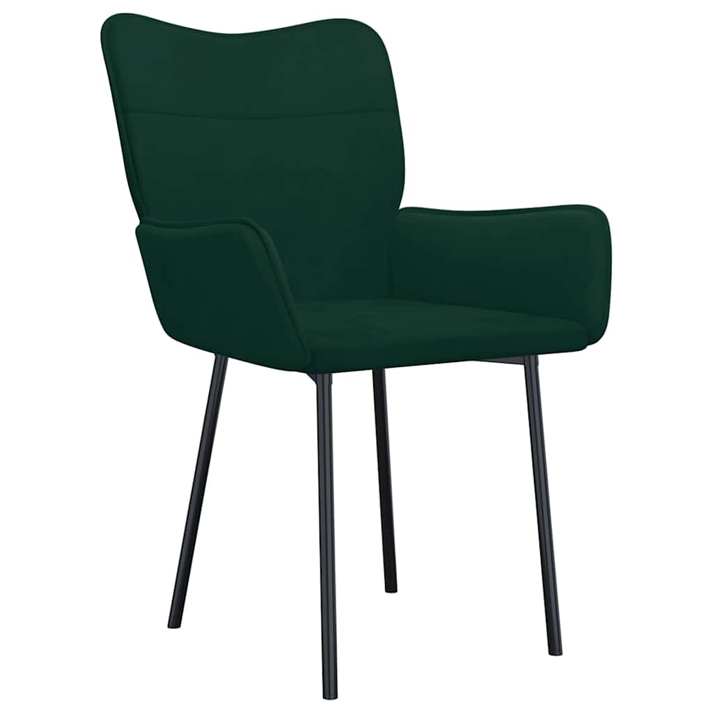 Sedie da Pranzo 2 pz Verde Scuro in Velluto | homemem39