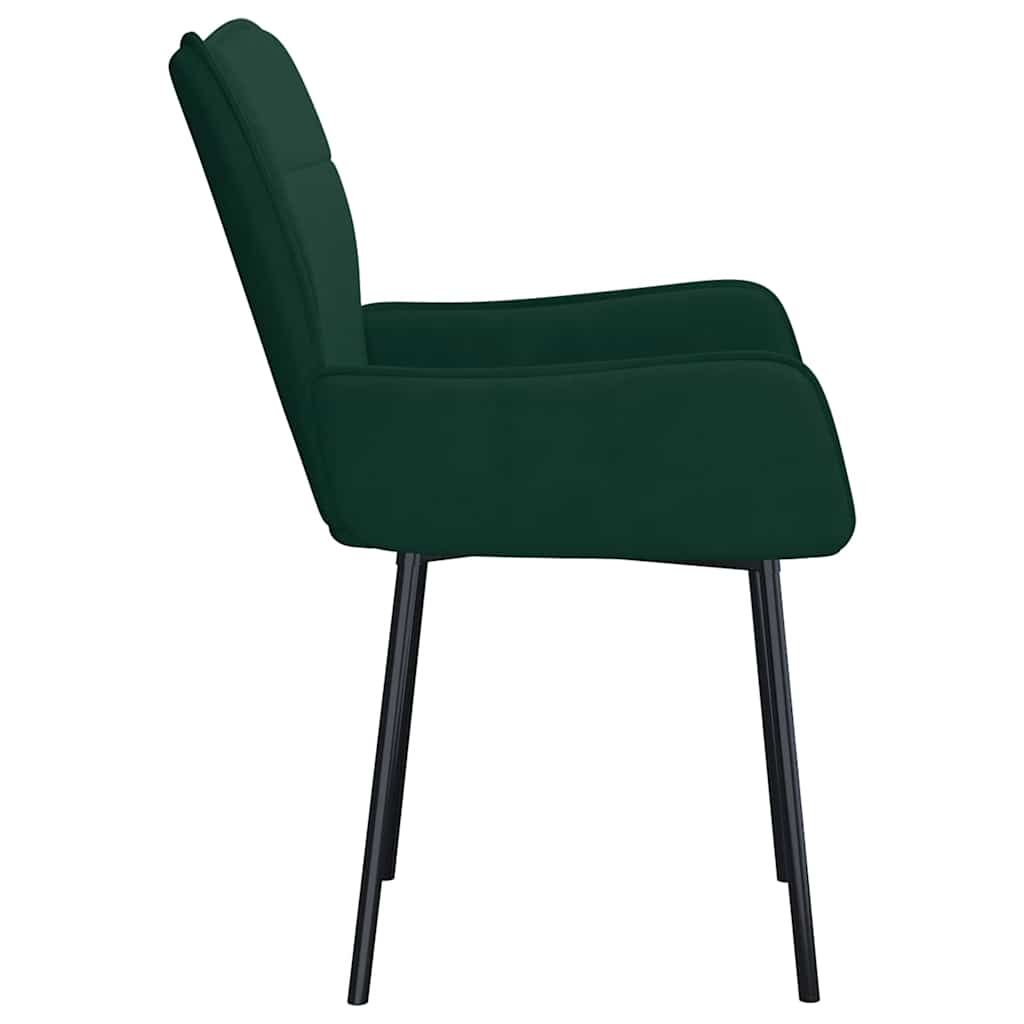 Sedie da Pranzo 2 pz Verde Scuro in Velluto | homemem39