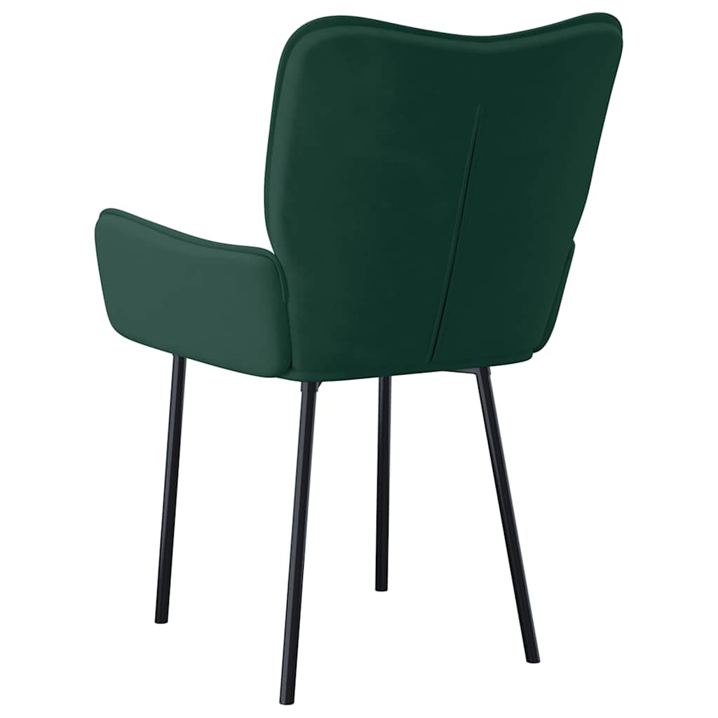 Sedie da Pranzo 2 pz Verde Scuro in Velluto | homemem39