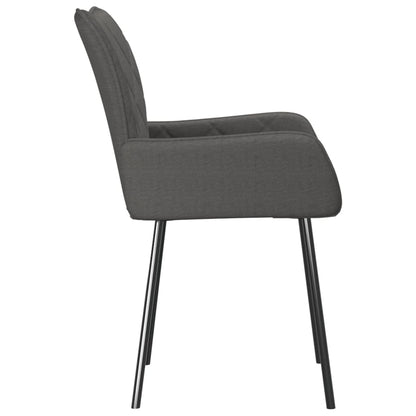 Sedie da Pranzo 2 pz Grigio Scuro in Tessuto | homemem39
