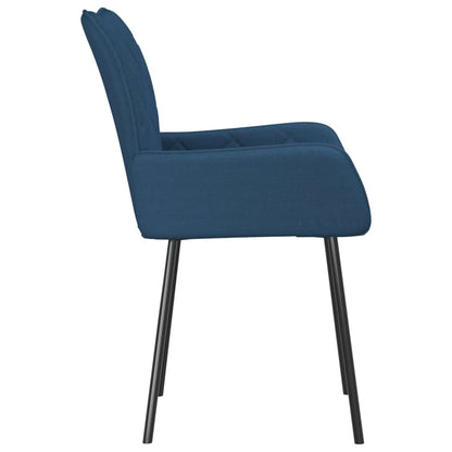 Sedie da Pranzo 2 pz Blu in Tessuto | homemem39