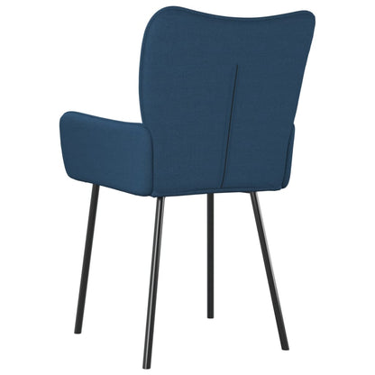 Sedie da Pranzo 2 pz Blu in Tessuto | homemem39