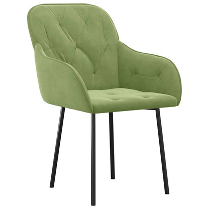 Sedie da Pranzo 2 pz Verde Chiaro in Velluto | homemem39