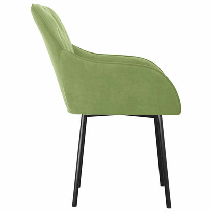Sedie da Pranzo 2 pz Verde Chiaro in Velluto | homemem39