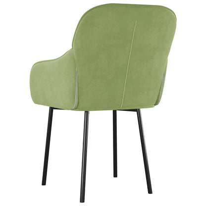 Sedie da Pranzo 2 pz Verde Chiaro in Velluto | homemem39