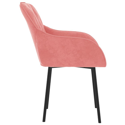 Sedie da Pranzo 2 pz Rosa in Velluto | homemem39
