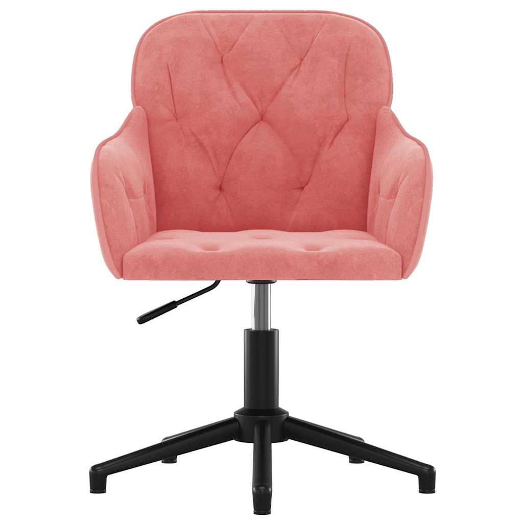 Sedia Girevole da Ufficio Rosa in Velluto | homemem39