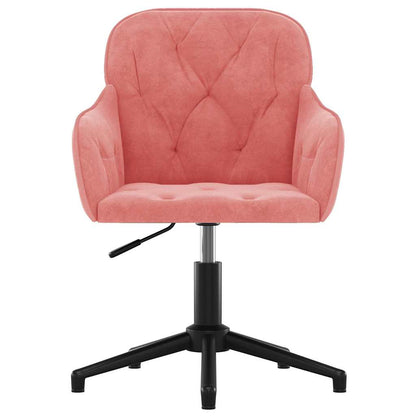Sedia Girevole da Ufficio Rosa in Velluto | homemem39