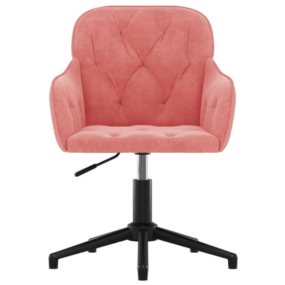 Sedia Girevole da Ufficio Rosa in Velluto - homemem39