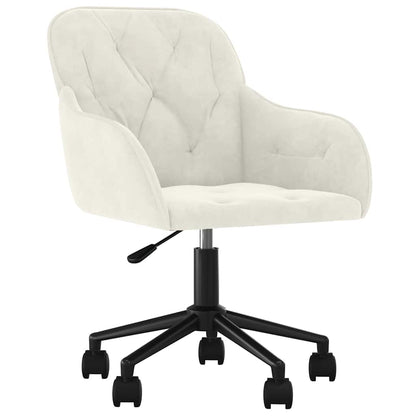 Sedia da Ufficio Girevole Crema in Velluto | homemem39