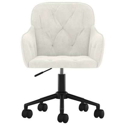 Sedia da Ufficio Girevole Crema in Velluto | homemem39