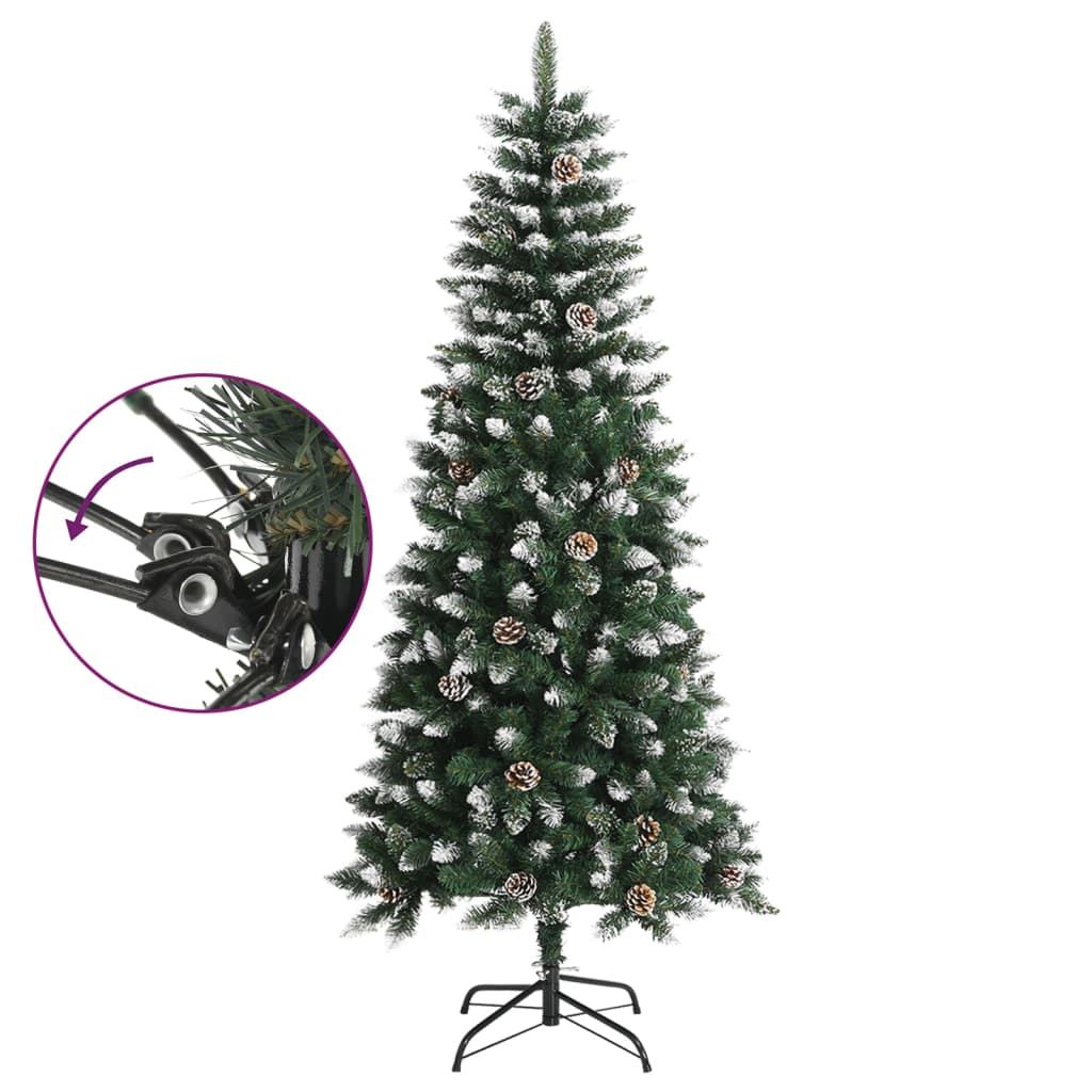 Albero di Natale Artificiale con Base Verde 150 cm PVC - homemem39