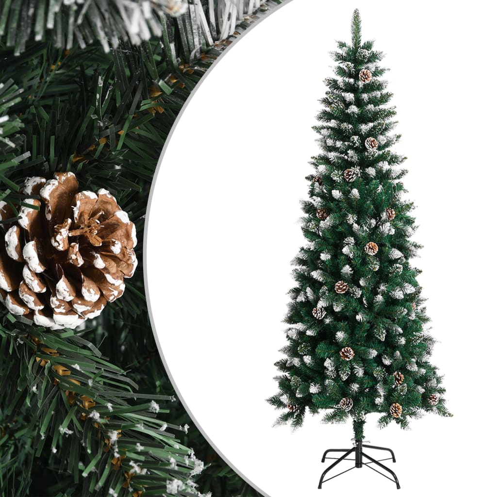 Albero di Natale Artificiale con Base Verde 210 cm PVC - homemem39