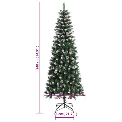 Albero di Natale Artificiale con Base Verde 240 cm PVC - homemem39